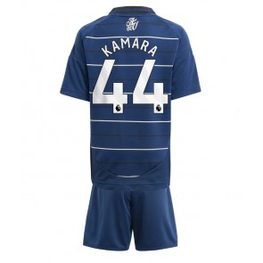 Aston Villa Boubacar Kamara #44 Dětské Alternativní dres komplet 2024-25 Krátký Rukáv (+ trenýrky)